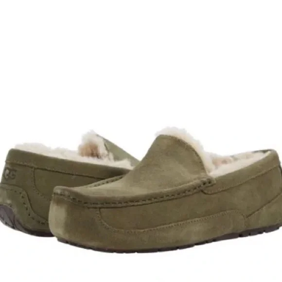 NEW UGG burnt Olive Suede men’s ASCOT Loafers size 11 - Picture 2 of 12